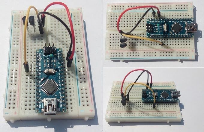 projekt Arduino Dallas DS18B20 meranie teploty na breadboarde